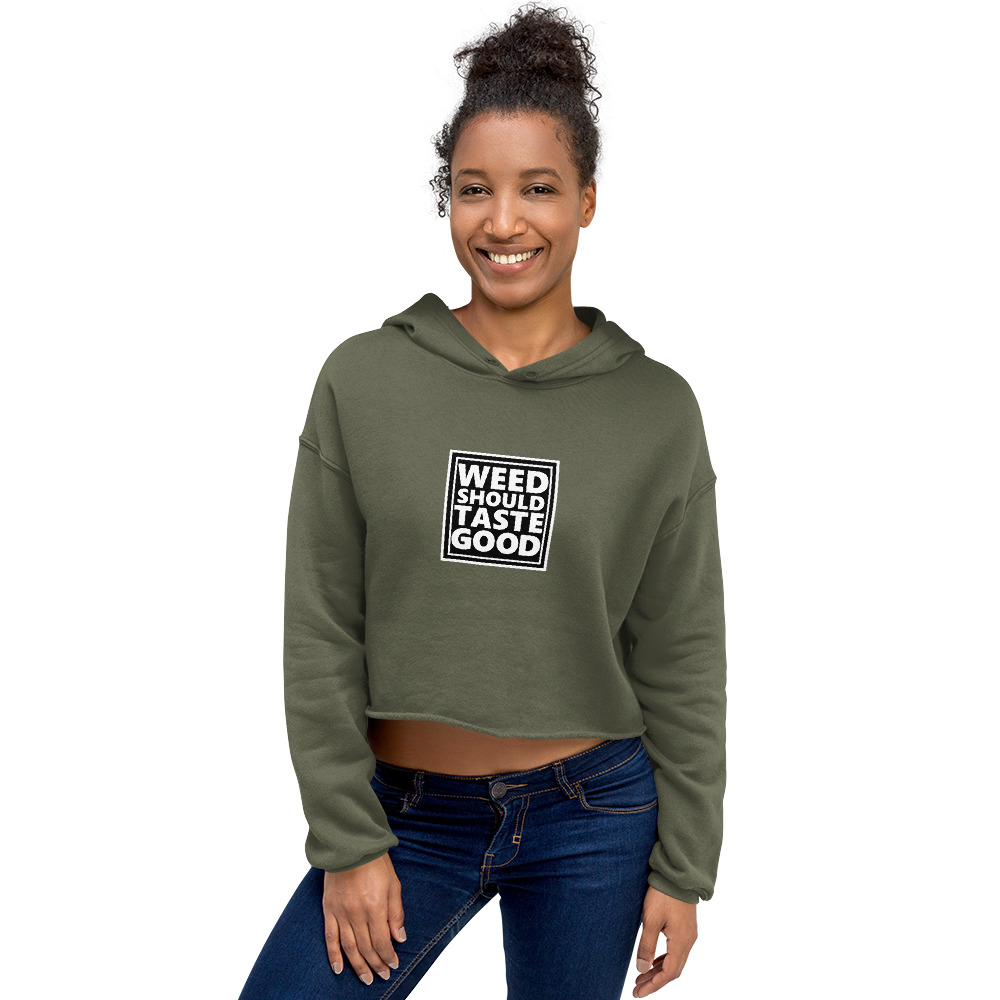 Women's Weed Should Taste Good Crop Hoodie - Image 2