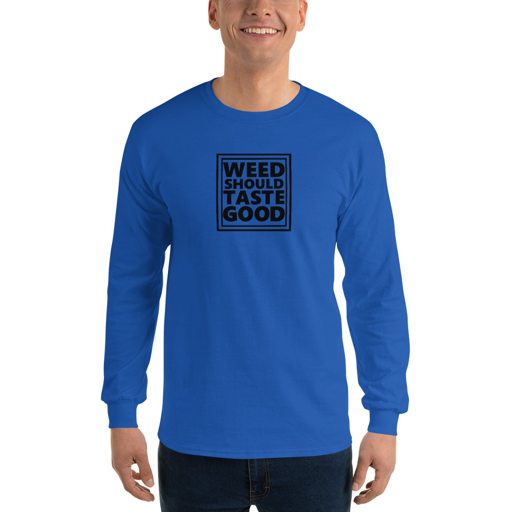 Men’s Transparent Weed Should Taste Good Long Sleeve Shirt - Image 3
