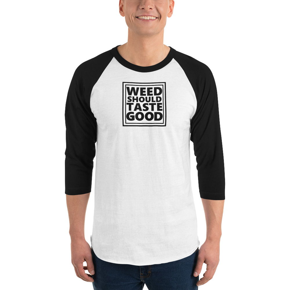 Men's Weed Should Taste Good 3/4 sleeve Raglan Shirt - Image 2