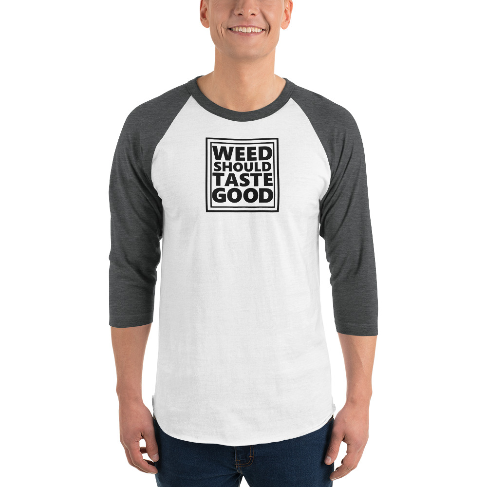 Men's Weed Should Taste Good 3/4 sleeve Raglan Shirt - Image 4