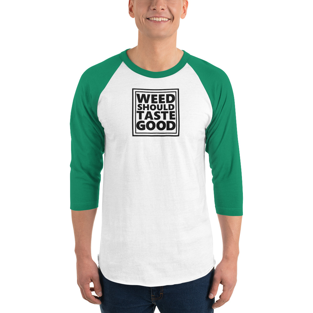 Men's Weed Should Taste Good 3/4 sleeve Raglan Shirt - Image 5