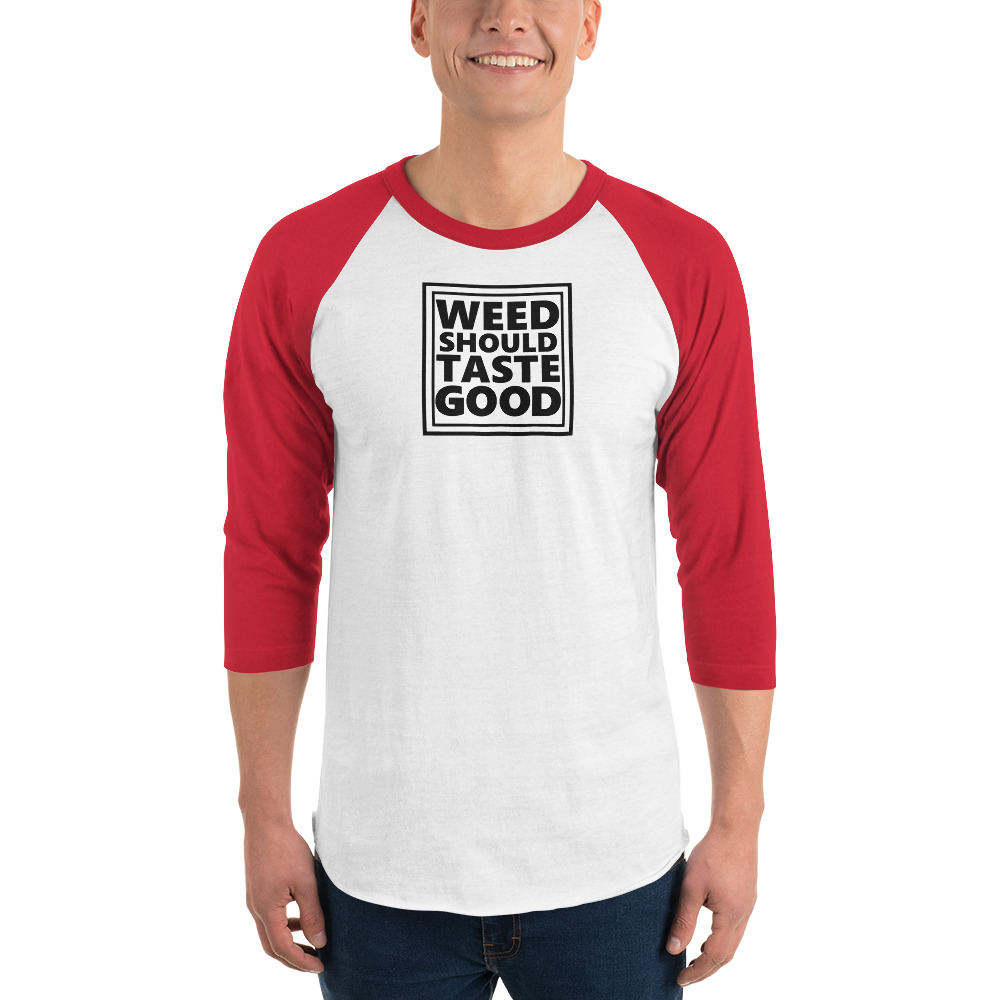 Men's Weed Should Taste Good 3/4 sleeve Raglan Shirt - Image 3