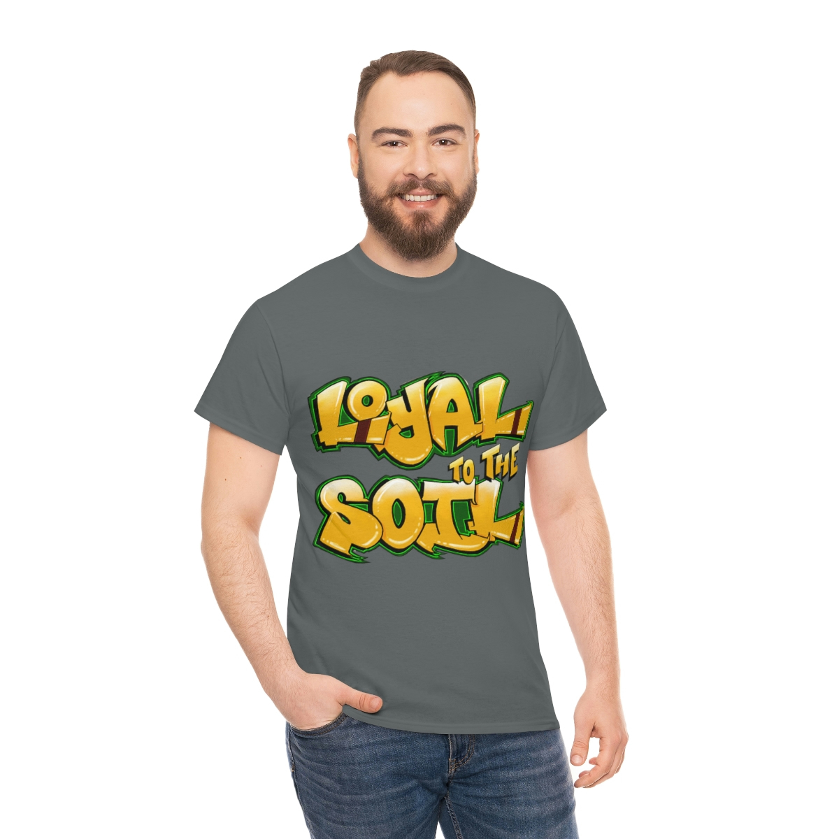 Loyal To The Soil Yellow Ras Elijah Tafari Unisex Heavy Cotton Tee - Image 60