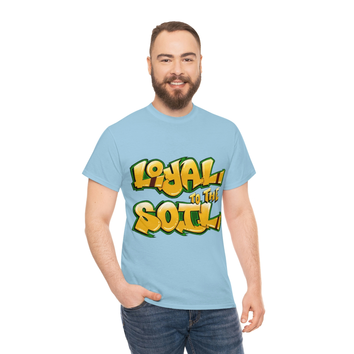 Loyal To The Soil Yellow Ras Elijah Tafari Unisex Heavy Cotton Tee - Image 52