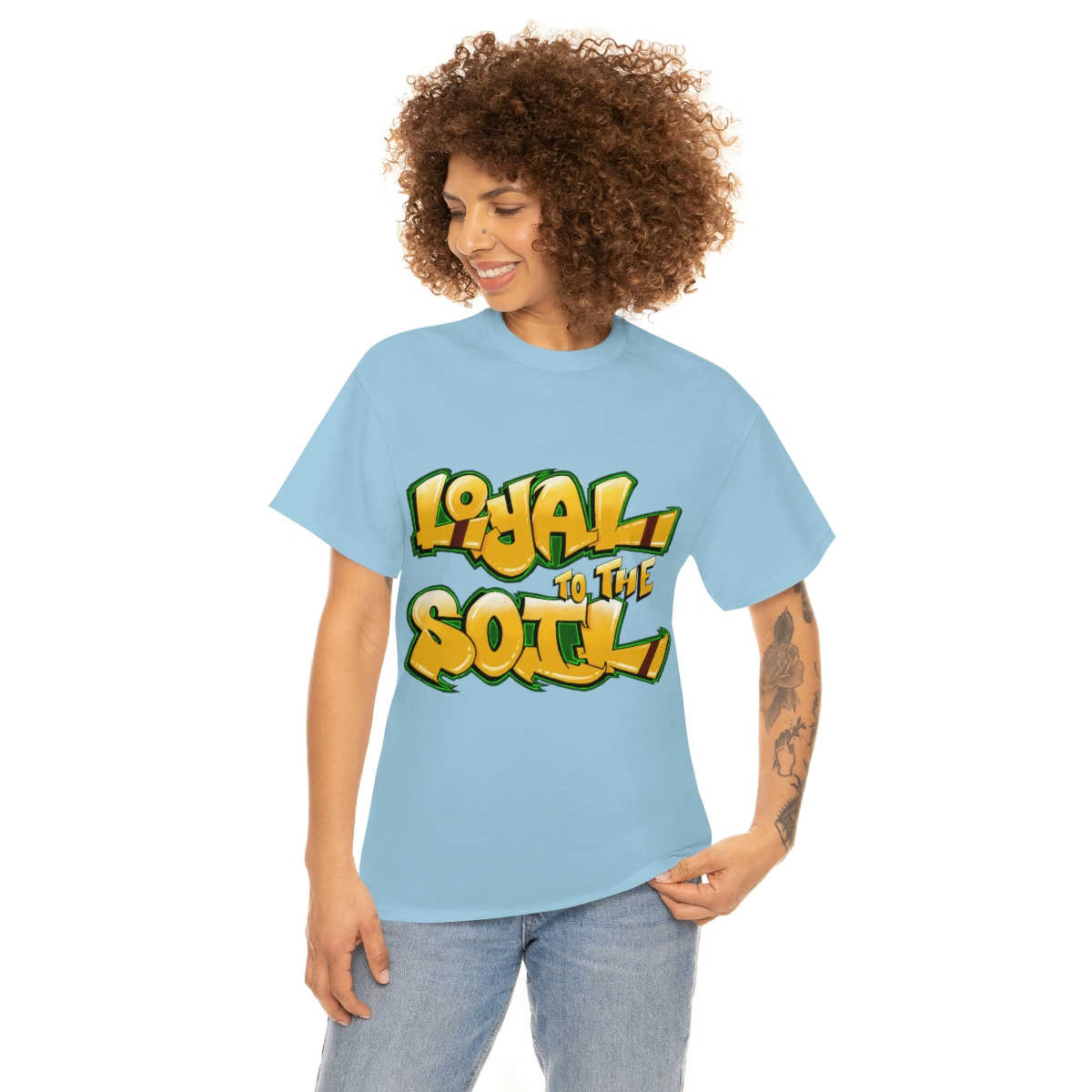 Loyal To The Soil Yellow Ras Elijah Tafari Unisex Heavy Cotton Tee - Image 50