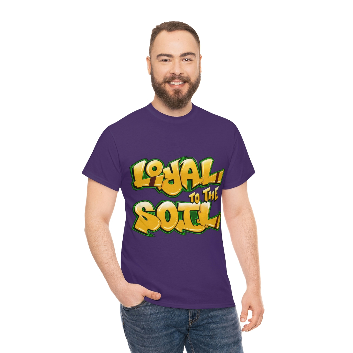 Loyal To The Soil Yellow Ras Elijah Tafari Unisex Heavy Cotton Tee - Image 84
