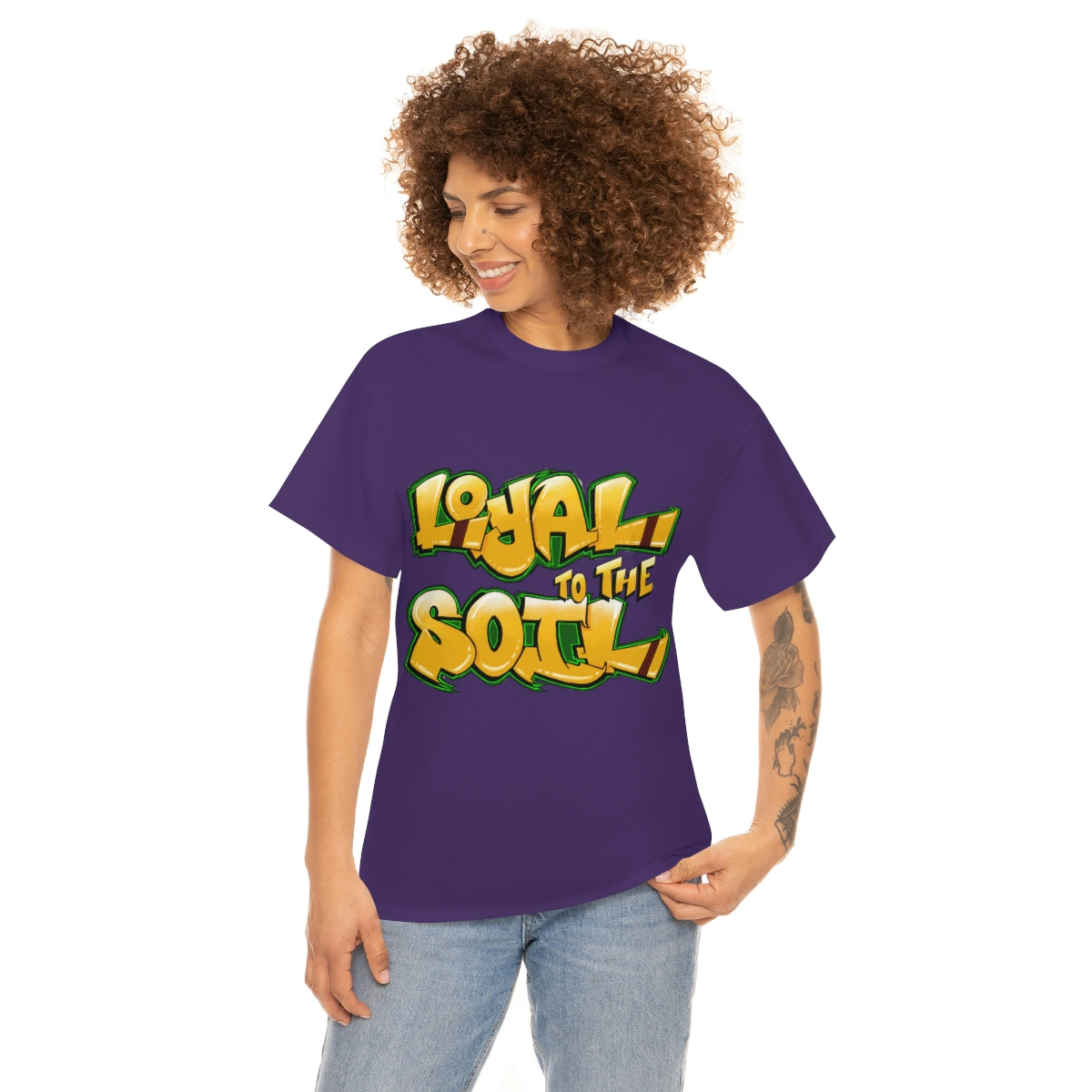 Loyal To The Soil Yellow Ras Elijah Tafari Unisex Heavy Cotton Tee - Image 82
