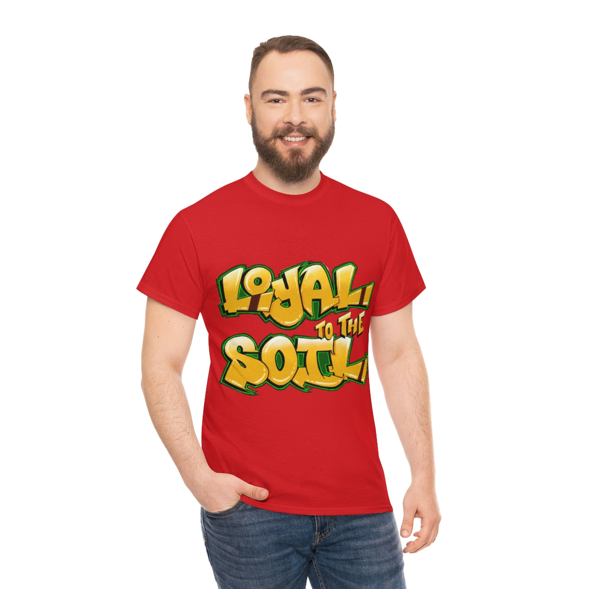 Loyal To The Soil Yellow Ras Elijah Tafari Unisex Heavy Cotton Tee - Image 92
