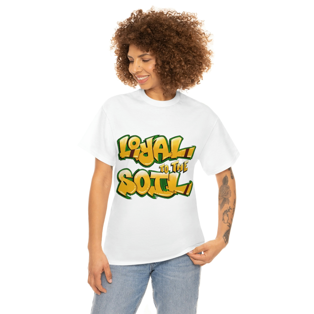 Loyal To The Soil Yellow Ras Elijah Tafari Unisex Heavy Cotton Tee - Image 10