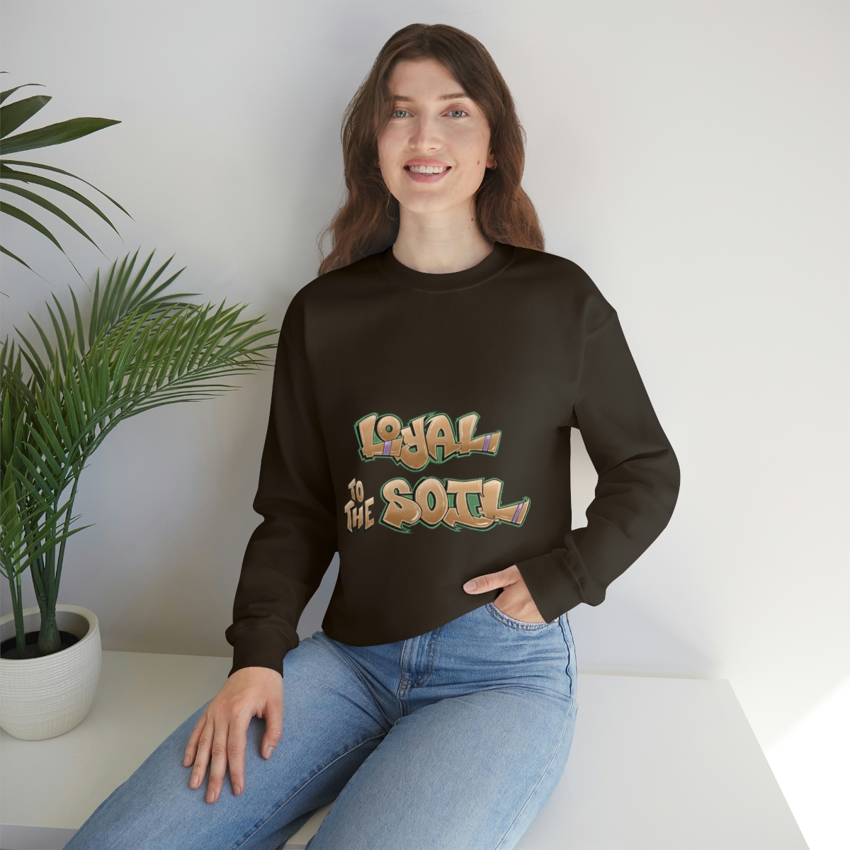 Loyal To The Soil Earthtone Ras Elijah Tafari Unisex Heavy Blend™ Crewneck Sweatshirt - Image 30