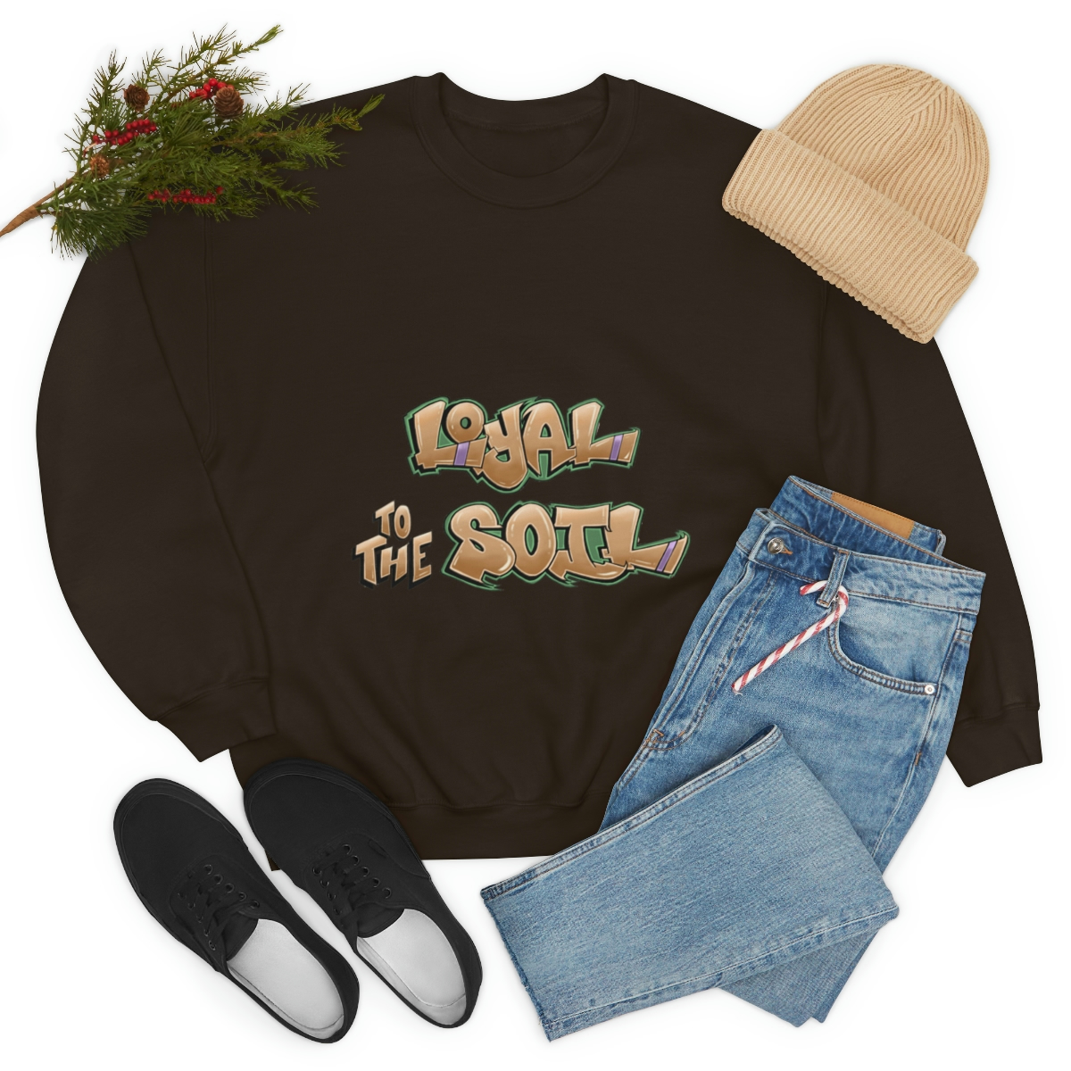 Loyal To The Soil Earthtone Ras Elijah Tafari Unisex Heavy Blend™ Crewneck Sweatshirt - Image 31