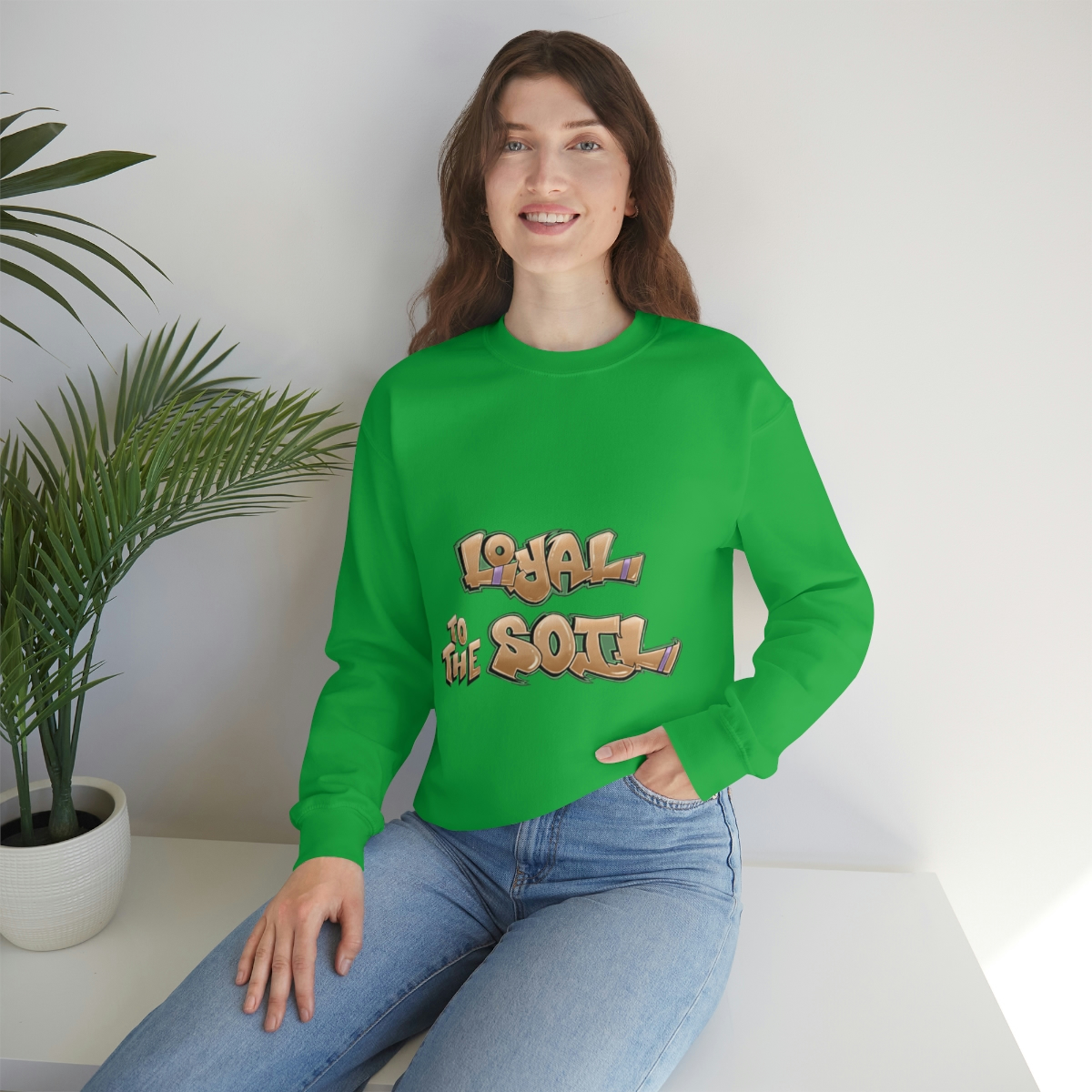 Loyal To The Soil Earthtone Ras Elijah Tafari Unisex Heavy Blend™ Crewneck Sweatshirt - Image 46