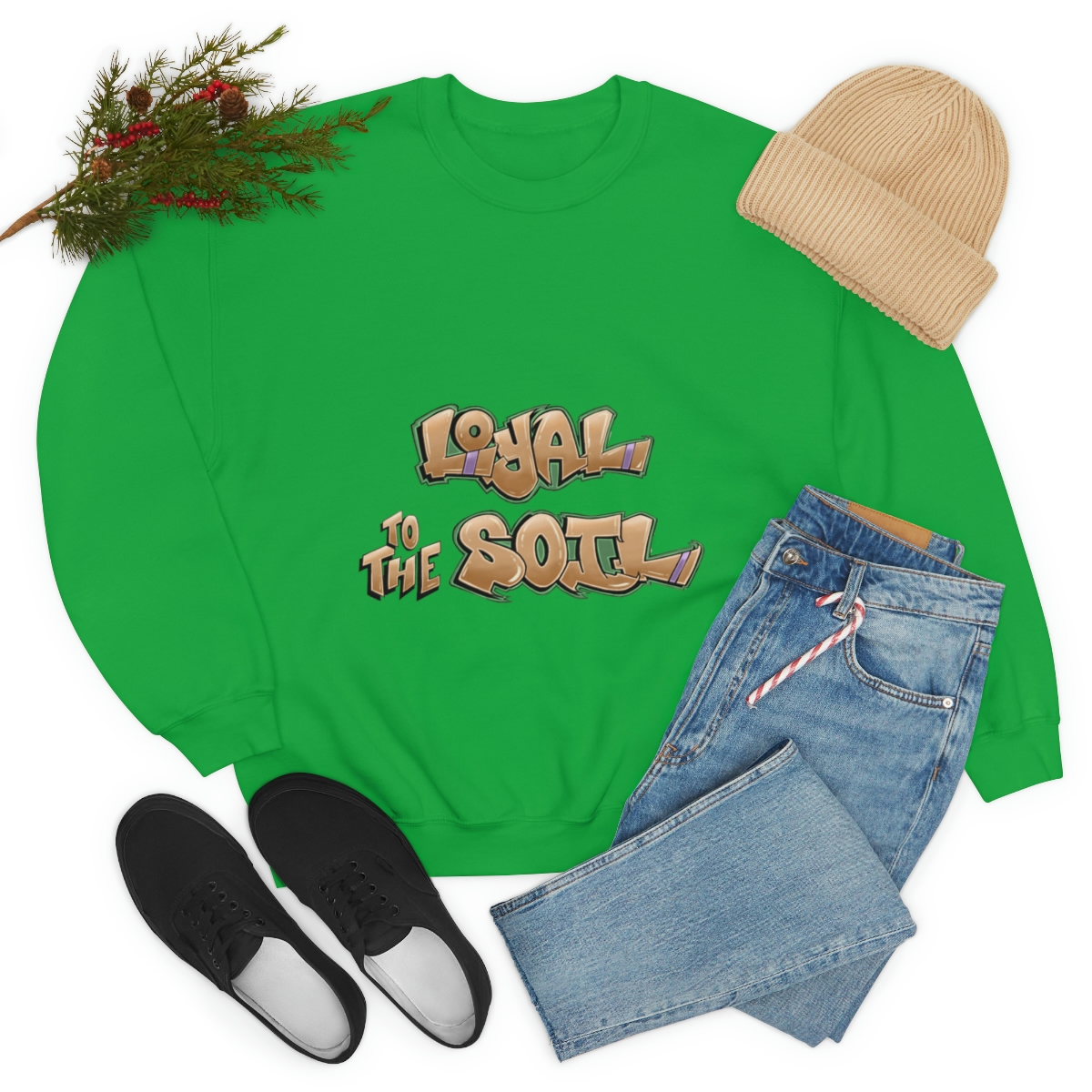 Loyal To The Soil Earthtone Ras Elijah Tafari Unisex Heavy Blend™ Crewneck Sweatshirt - Image 47