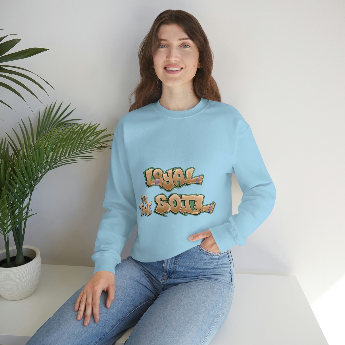 Loyal To The Soil Earthtone Ras Elijah Tafari Unisex Heavy Blend™ Crewneck Sweatshirt - Image 54