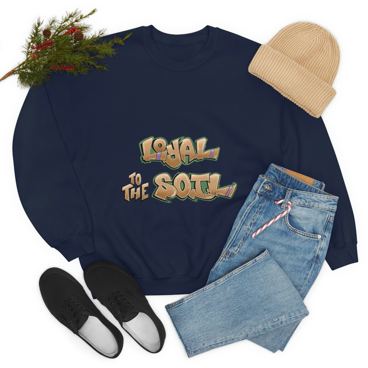Loyal To The Soil Earthtone Ras Elijah Tafari Unisex Heavy Blend™ Crewneck Sweatshirt - Image 71