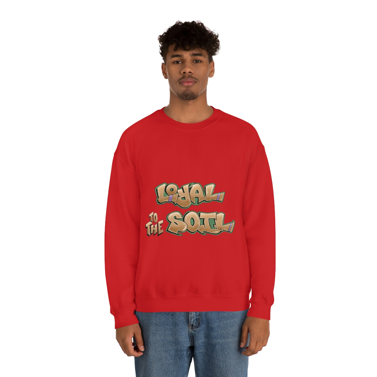 Loyal To The Soil Earthtone Ras Elijah Tafari Unisex Heavy Blend™ Crewneck Sweatshirt - Image 75