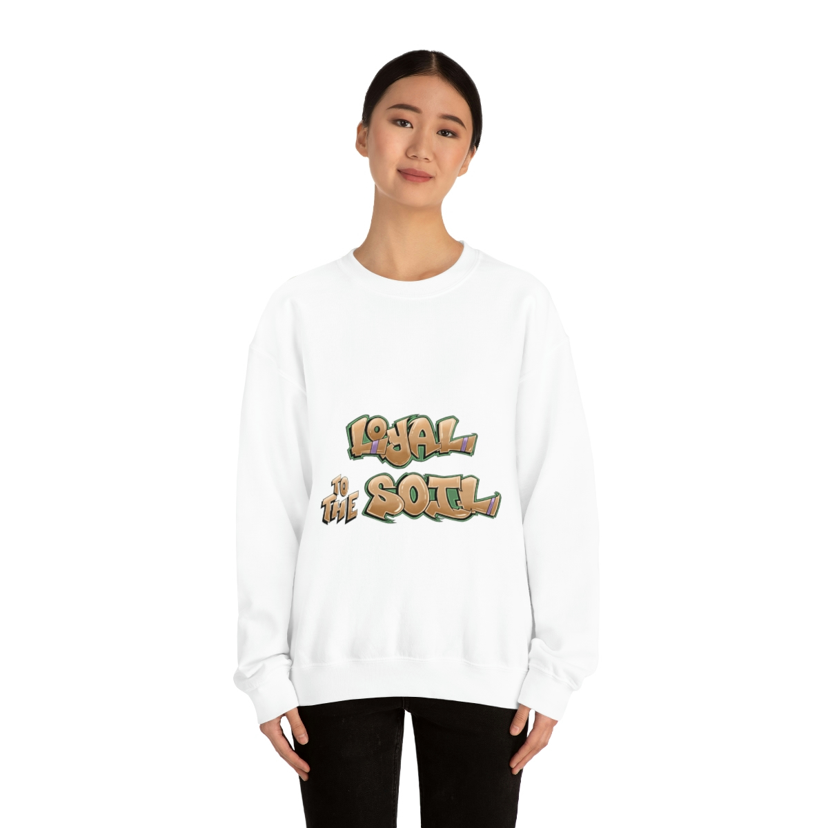 Loyal To The Soil Earthtone Ras Elijah Tafari Unisex Heavy Blend™ Crewneck Sweatshirt - Image 10
