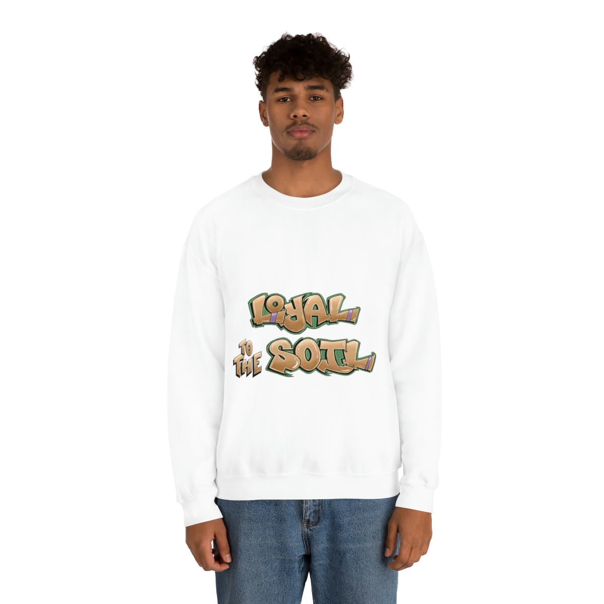 Loyal To The Soil Earthtone Ras Elijah Tafari Unisex Heavy Blend™ Crewneck Sweatshirt - Image 11