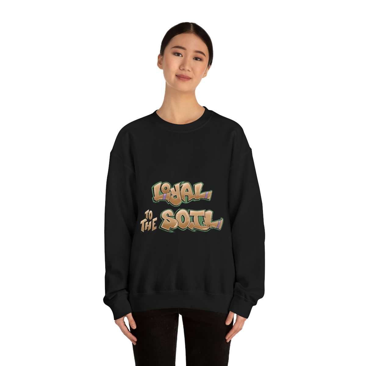 Loyal To The Soil Earthtone Ras Elijah Tafari Unisex Heavy Blend™ Crewneck Sweatshirt - Image 3