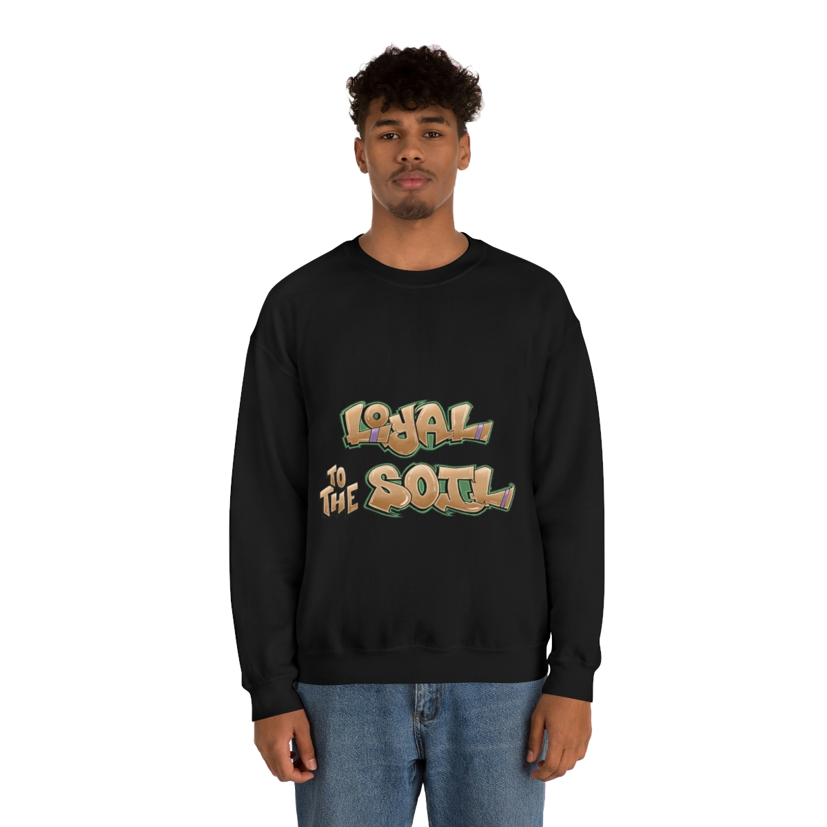 Loyal To The Soil Earthtone Ras Elijah Tafari Unisex Heavy Blend™ Crewneck Sweatshirt - Image 4