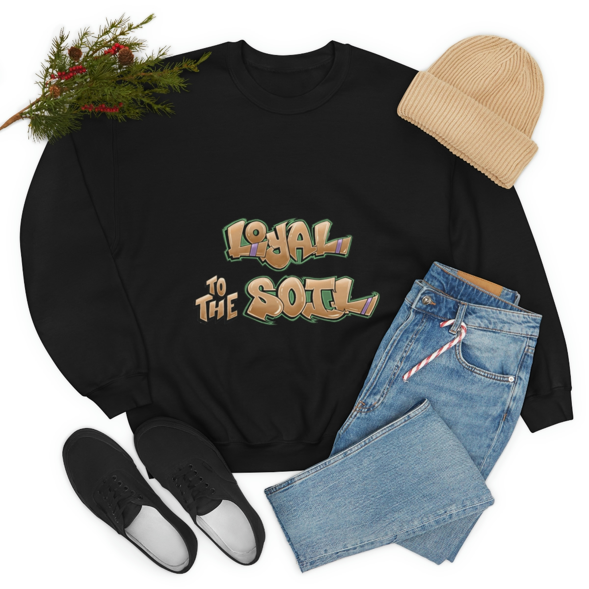 Loyal To The Soil Earthtone Ras Elijah Tafari Unisex Heavy Blend™ Crewneck Sweatshirt