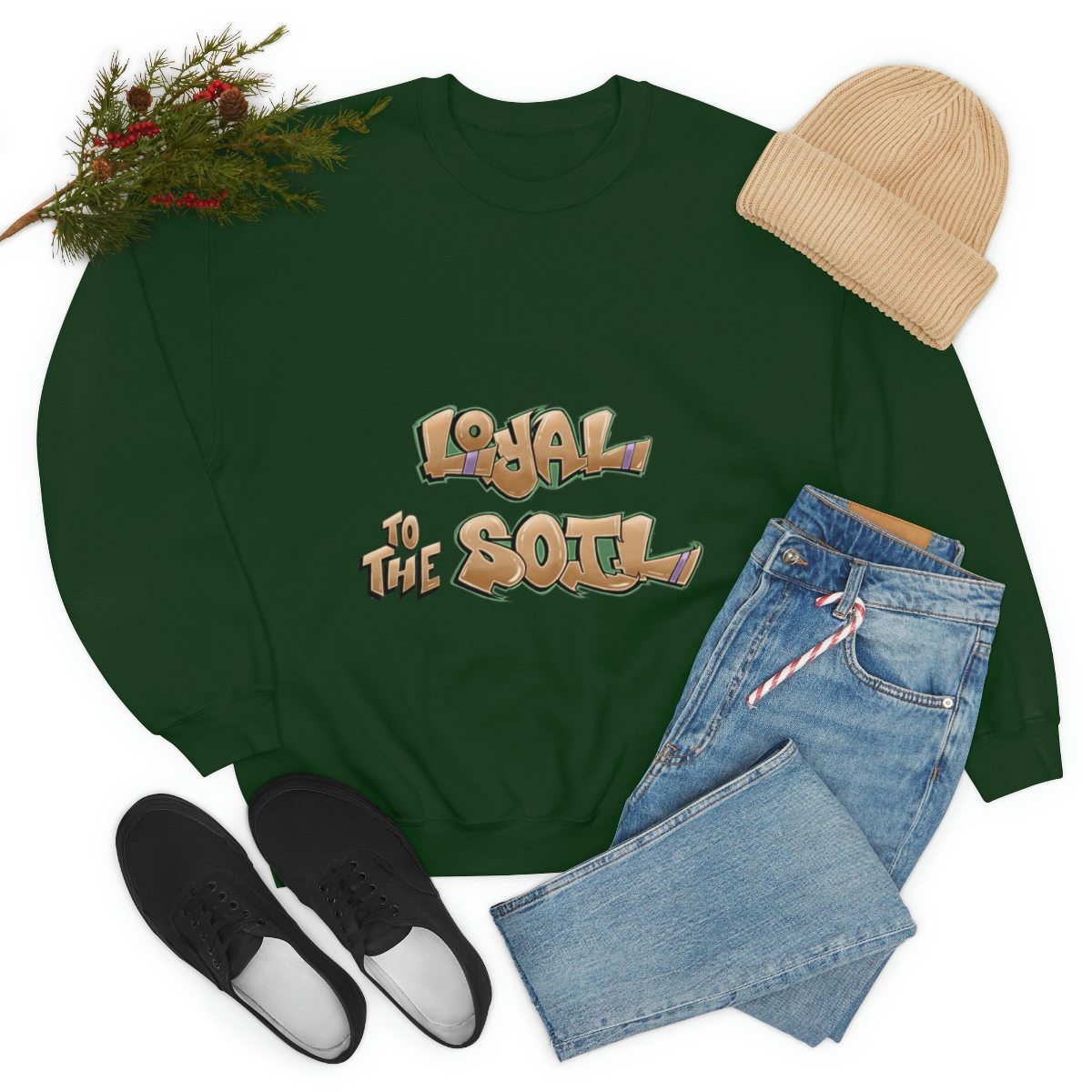 Loyal To The Soil Earthtone Ras Elijah Tafari Unisex Heavy Blend™ Crewneck Sweatshirt - Image 39