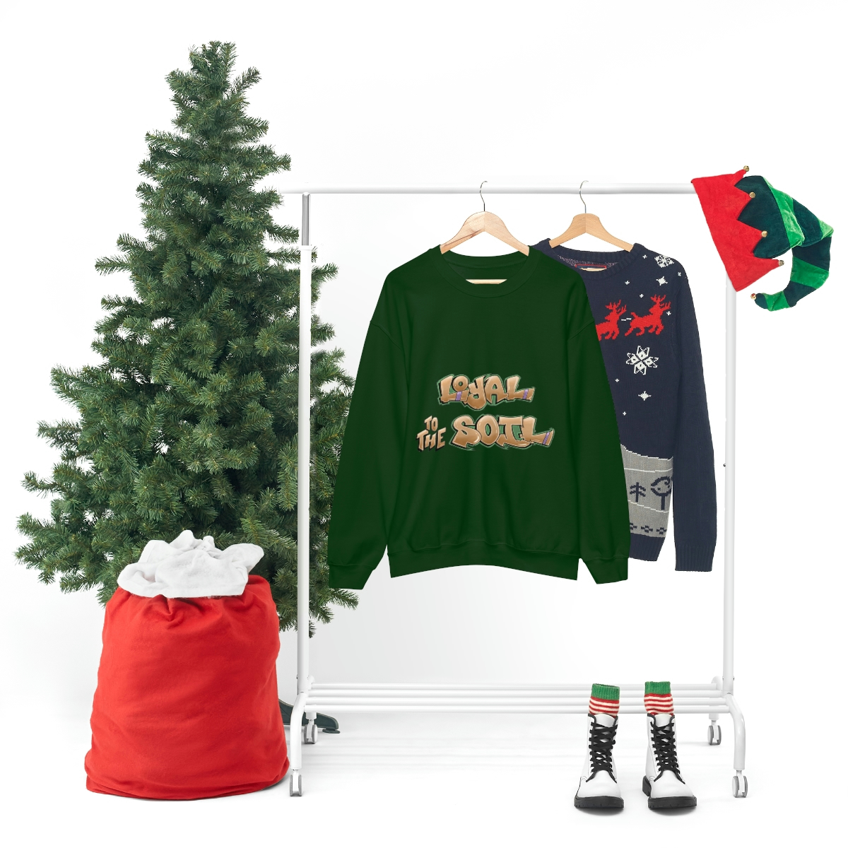 Loyal To The Soil Earthtone Ras Elijah Tafari Unisex Heavy Blend™ Crewneck Sweatshirt - Image 40