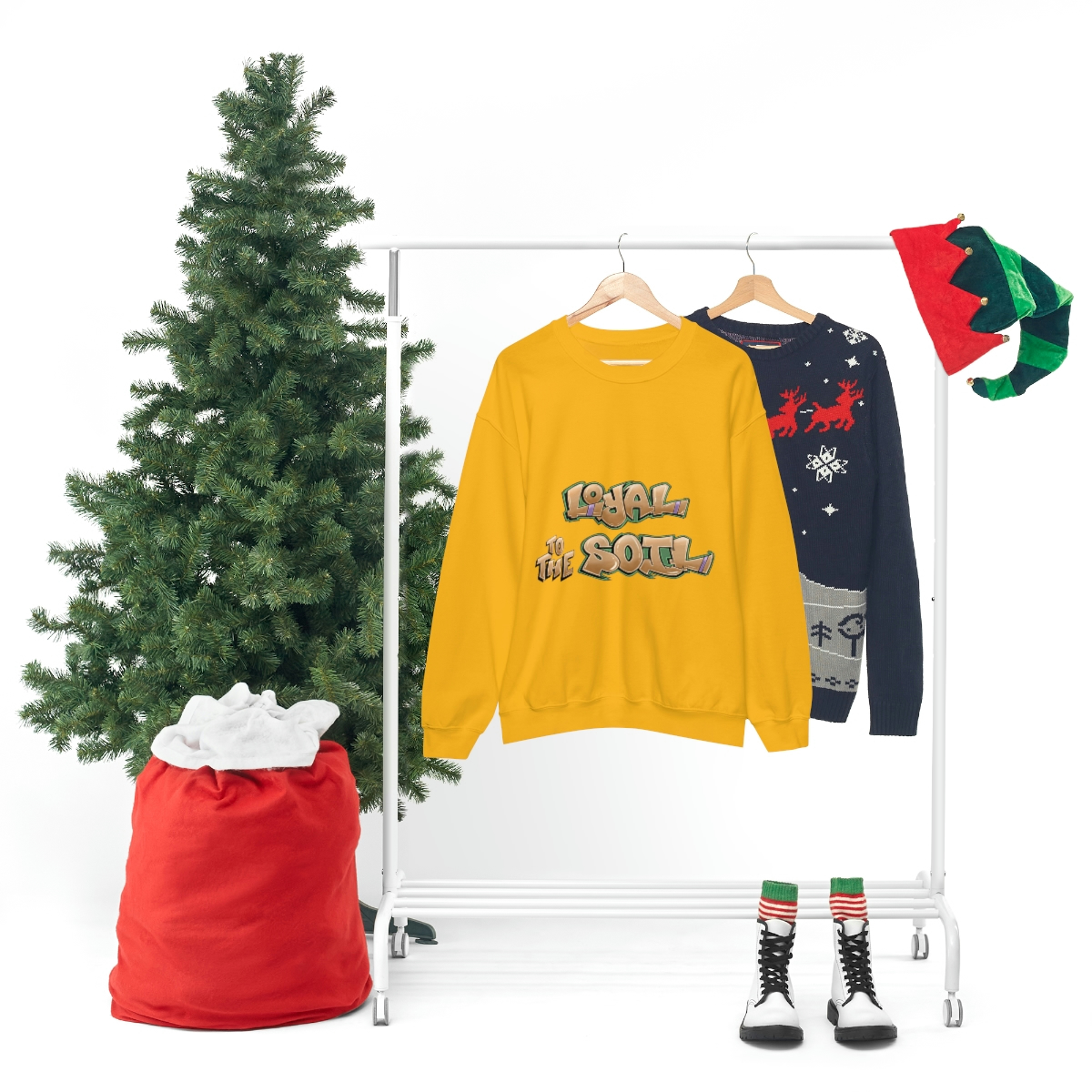 Loyal To The Soil Earthtone Ras Elijah Tafari Unisex Heavy Blend™ Crewneck Sweatshirt - Image 24