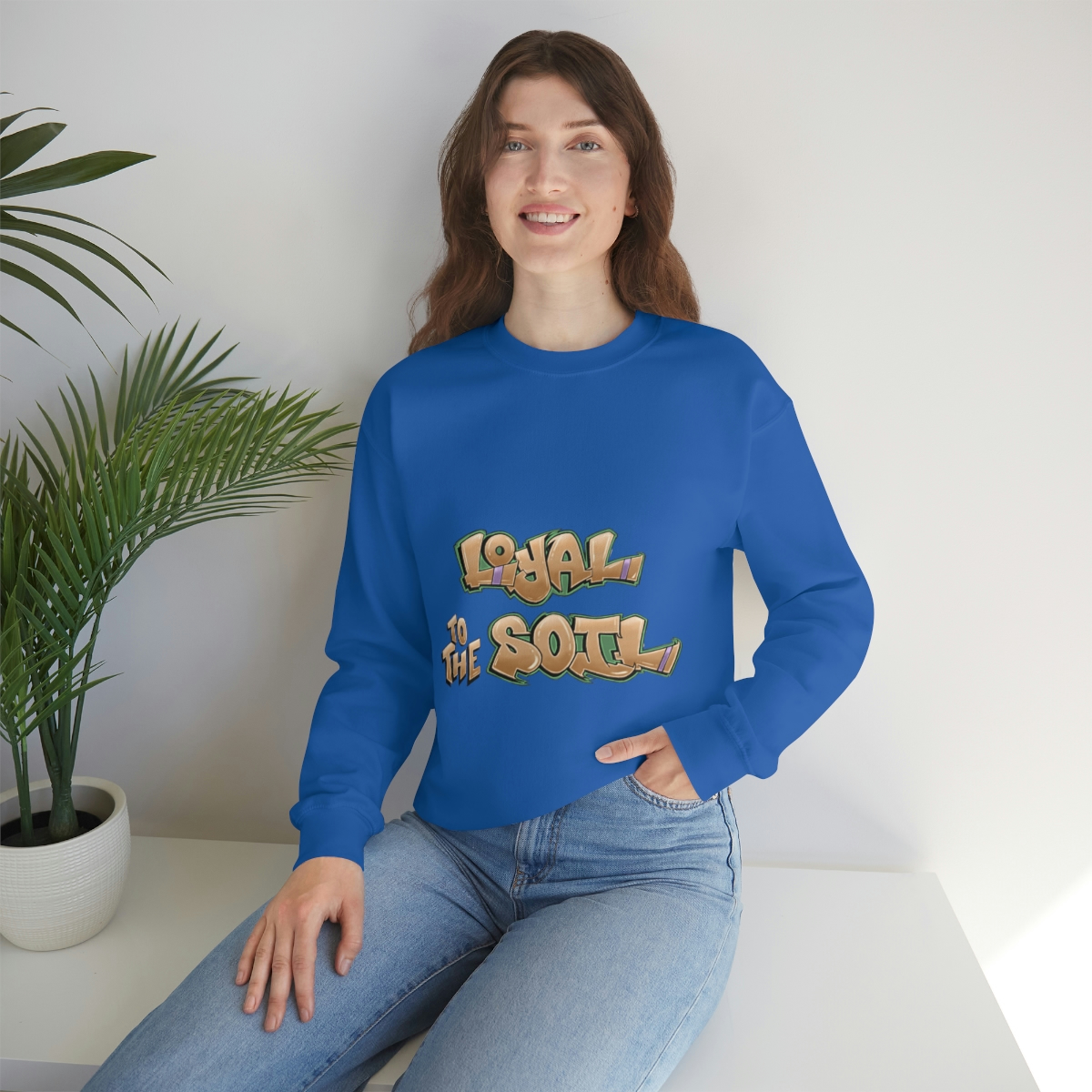 Loyal To The Soil Earthtone Ras Elijah Tafari Unisex Heavy Blend™ Crewneck Sweatshirt - Image 62