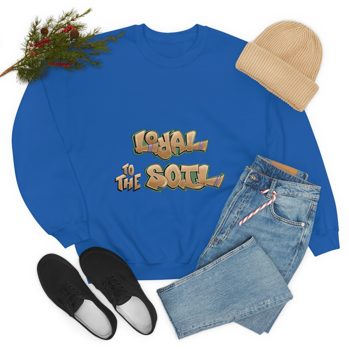Loyal To The Soil Earthtone Ras Elijah Tafari Unisex Heavy Blend™ Crewneck Sweatshirt - Image 63
