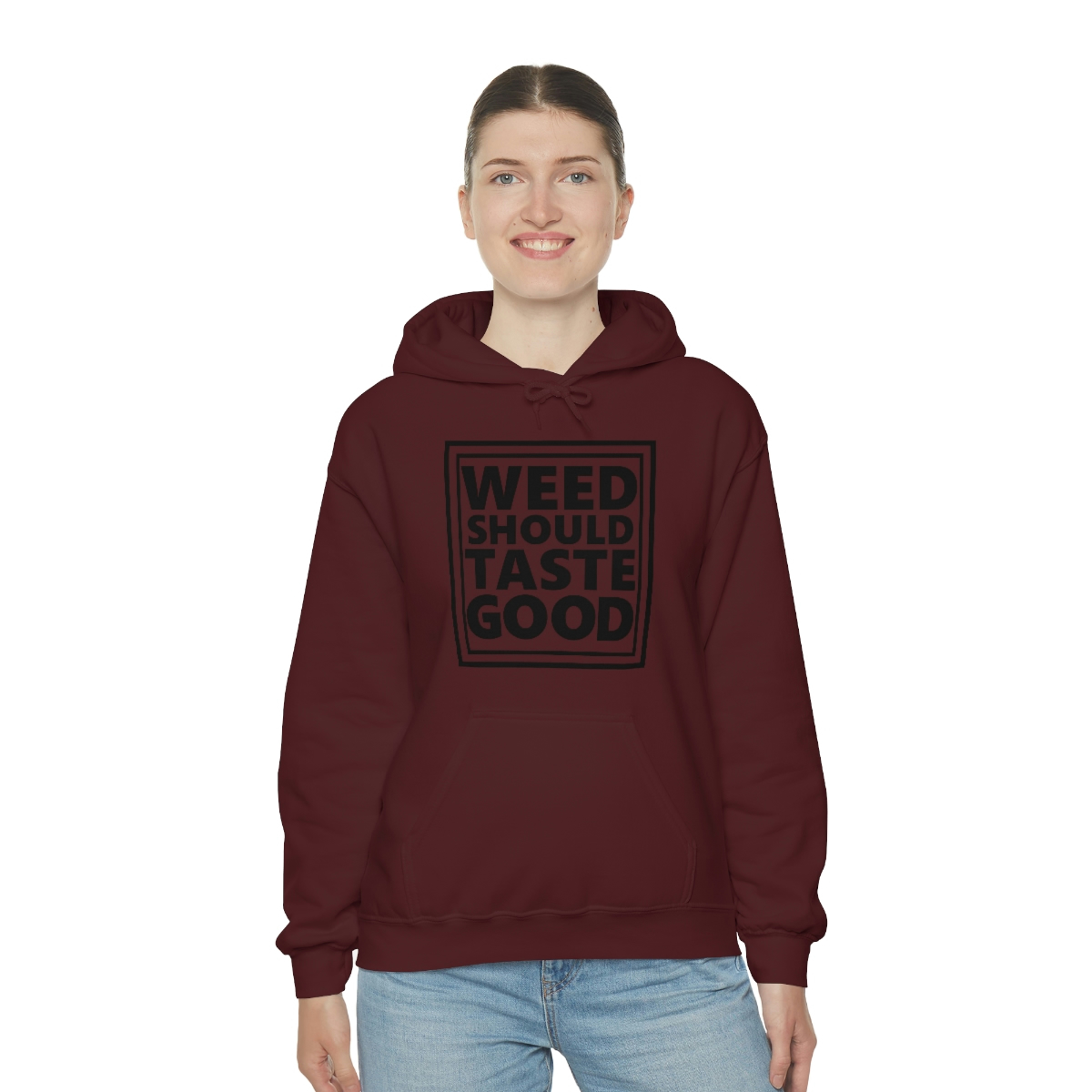 Weed Should Taste Good BW Unisex Heavy Blend™ Hooded Sweatshirt - Image 20