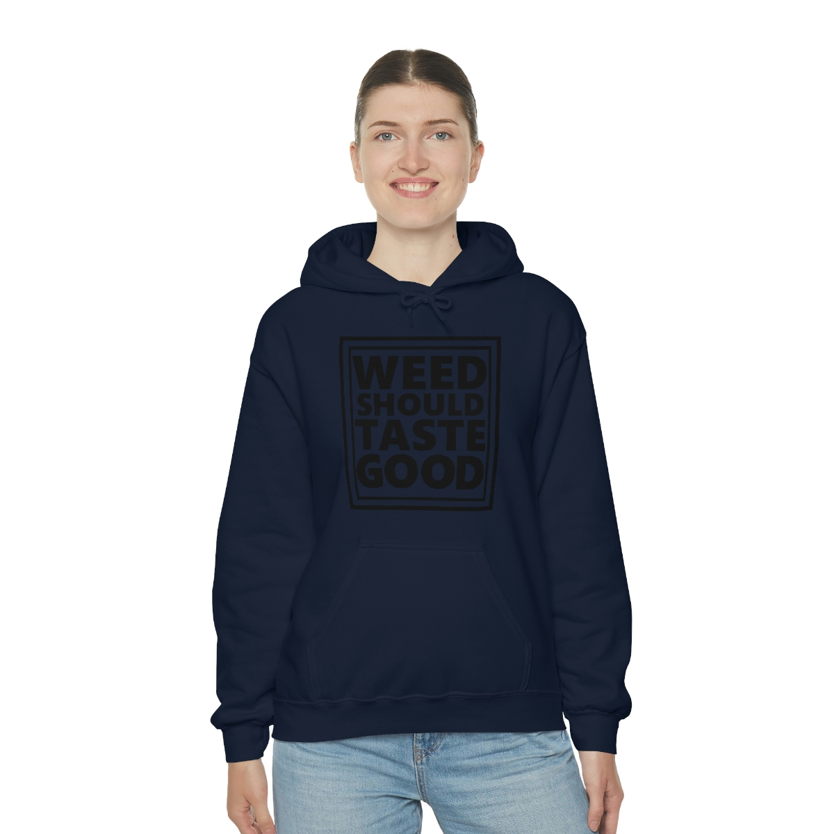 Weed Should Taste Good BW Unisex Heavy Blend™ Hooded Sweatshirt - Image 76