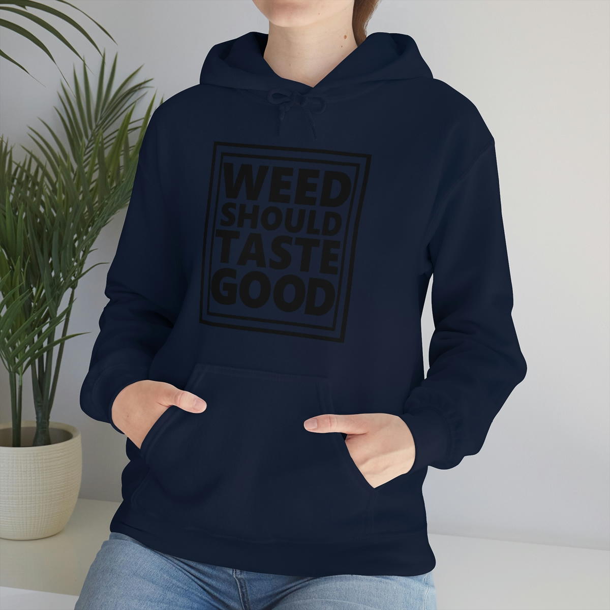 Weed Should Taste Good BW Unisex Heavy Blend™ Hooded Sweatshirt - Image 78