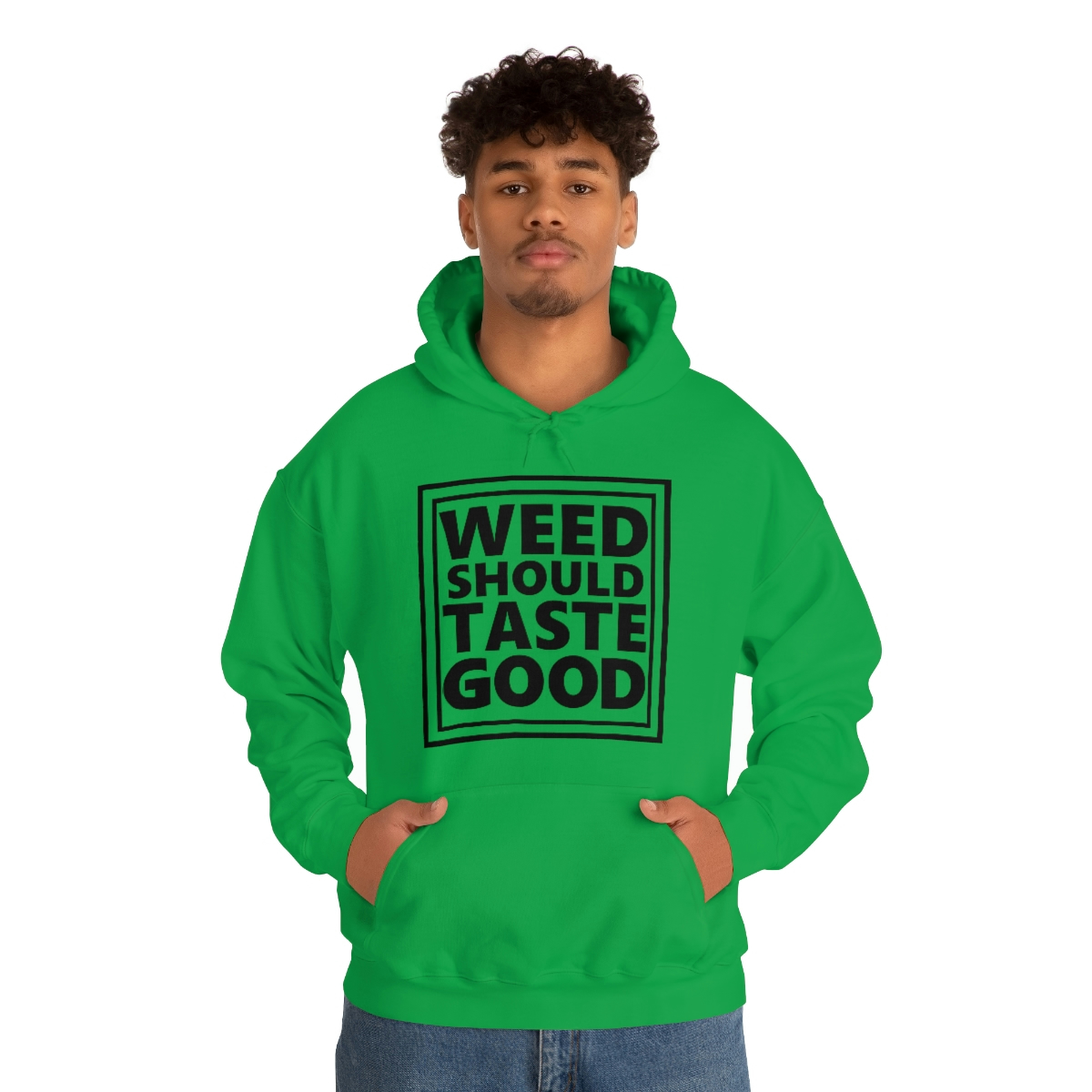 Weed Should Taste Good BW Unisex Heavy Blend™ Hooded Sweatshirt - Image 35