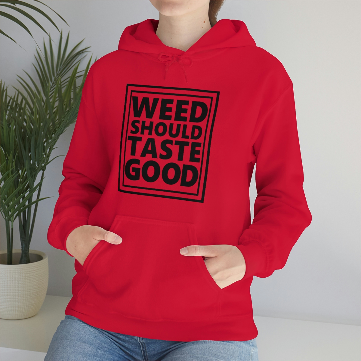 Weed Should Taste Good BW Unisex Heavy Blend™ Hooded Sweatshirt - Image 94