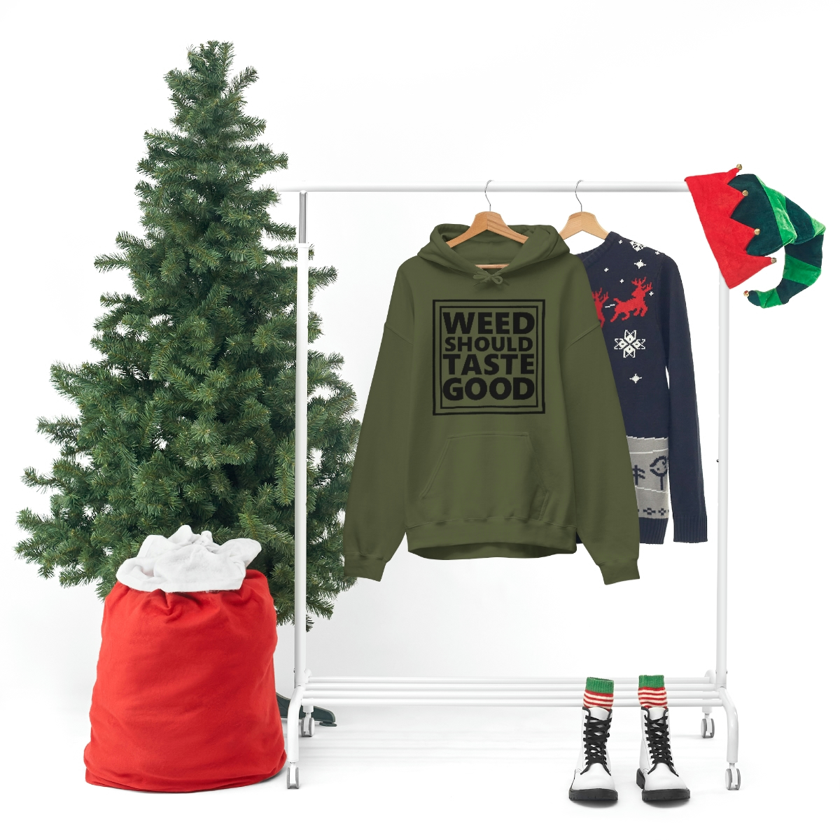 Weed Should Taste Good BW Unisex Heavy Blend™ Hooded Sweatshirt - Image 32