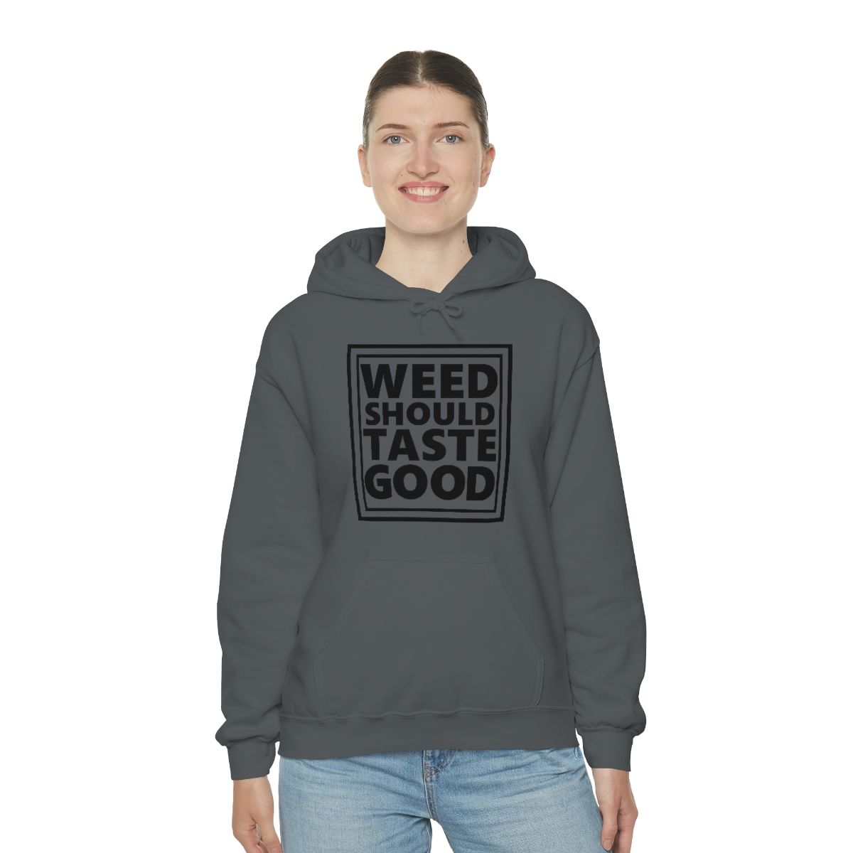 Weed Should Taste Good BW Unisex Heavy Blend™ Hooded Sweatshirt - Image 60