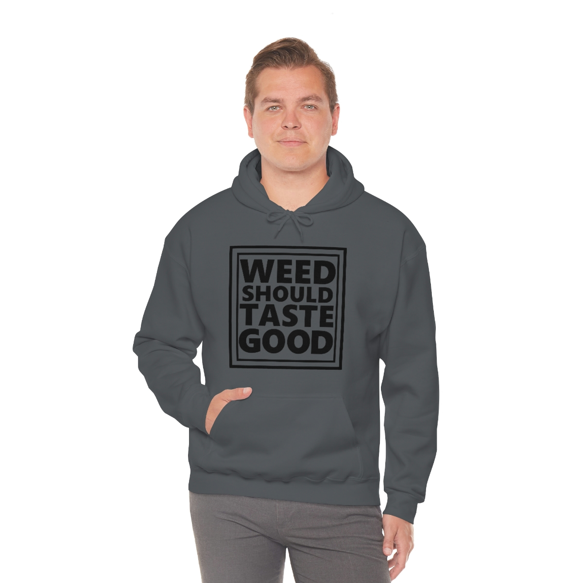 Weed Should Taste Good BW Unisex Heavy Blend™ Hooded Sweatshirt - Image 61
