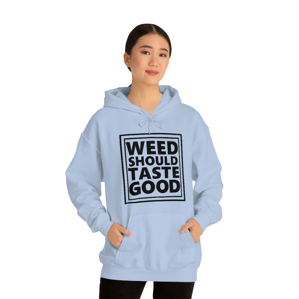 Weed Should Taste Good BW Unisex Heavy Blend™ Hooded Sweatshirt - Image 50