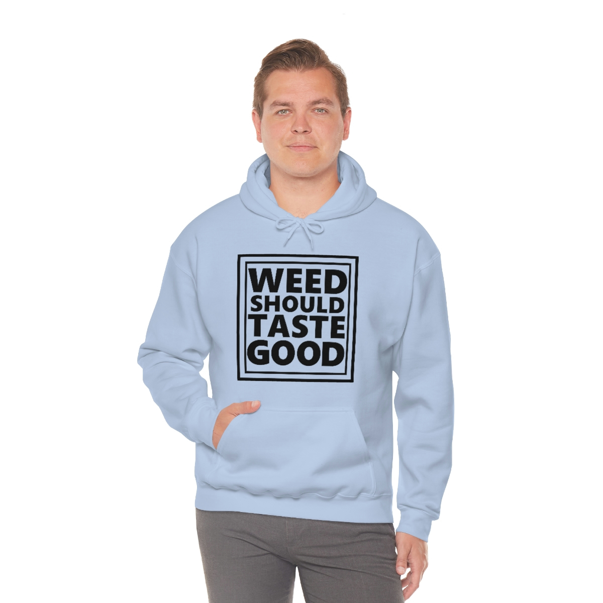 Weed Should Taste Good BW Unisex Heavy Blend™ Hooded Sweatshirt - Image 53