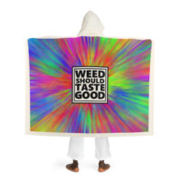 WSTG Tie Dye Hooded Sherpa Fleece Blanket