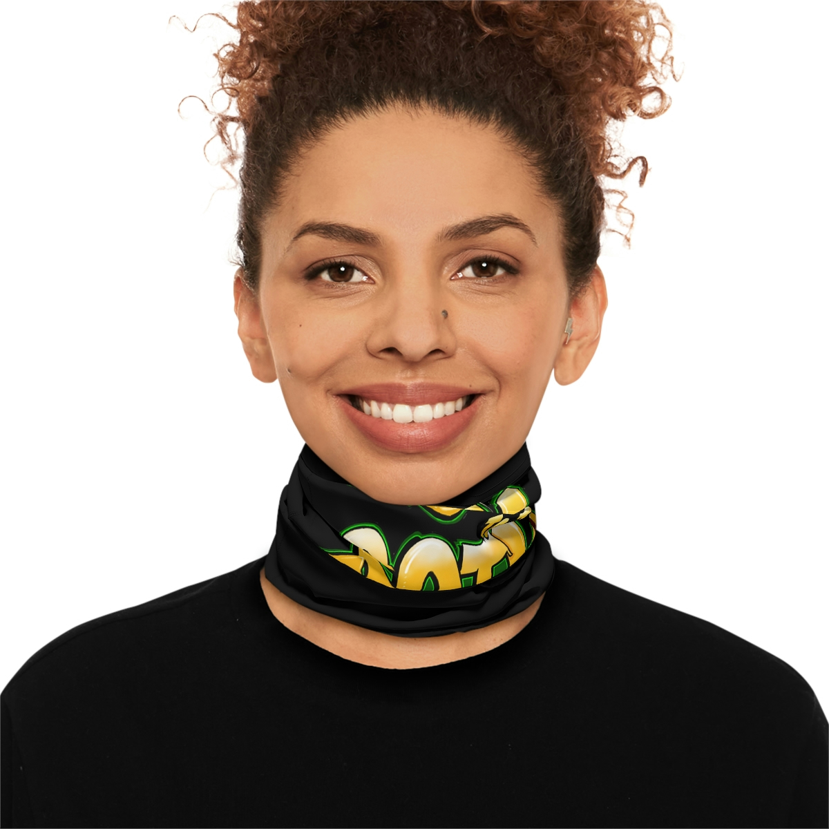 Loyal To The Soil Yellow Ras Elijah Tafari Winter Neck Gaiter With Drawstring - Image 7