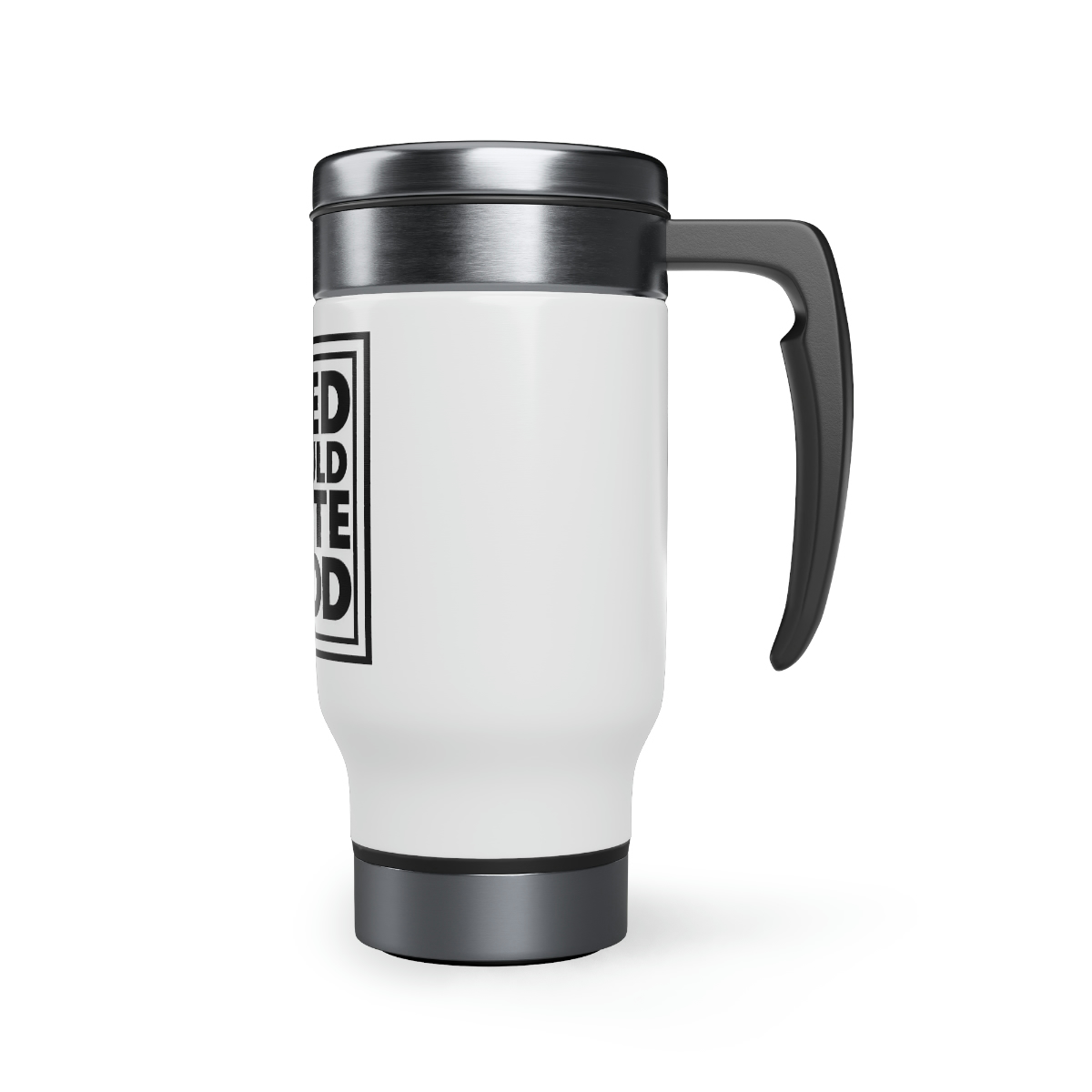 Weed Should Taste Good BW Stainless Steel Travel Mug with Handle, 14oz - Image 4