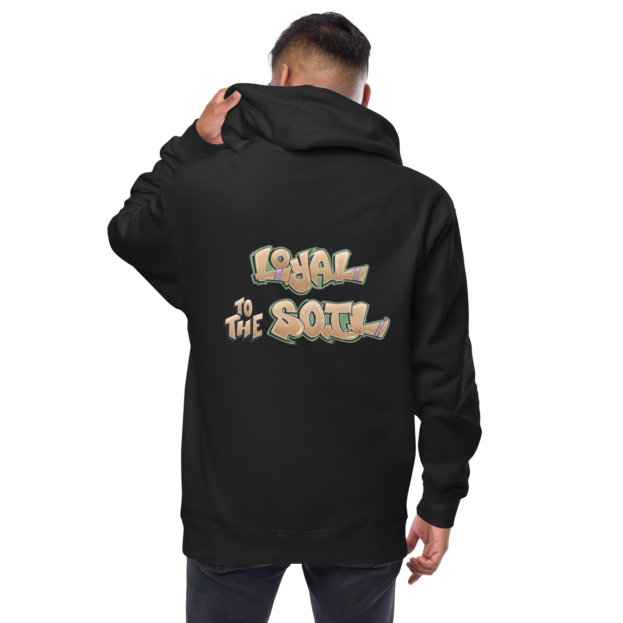 Loyal To The Soil - Earthtone Unisex fleece zip up hoodie - Image 3