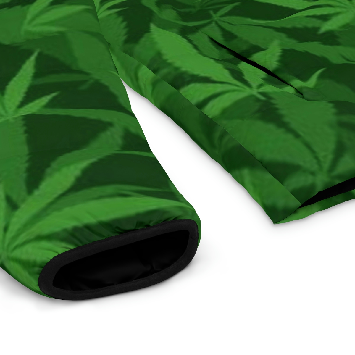 Weed Should Taste Good Leaf Puffer Jacket - Image 7