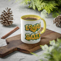 Loyal To The Soil Yellow Ras Elijah Tafari Colorful Mugs, 11oz