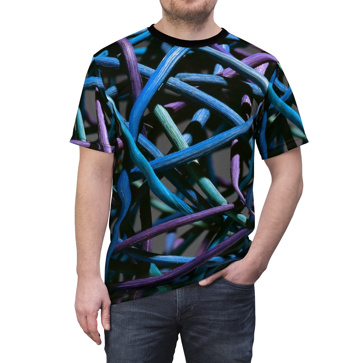 Greg and Carla Filippelli Cranberry Creek Baskets Blue/Purple Unisex Cut & Sew Tee (AOP) - Image 5