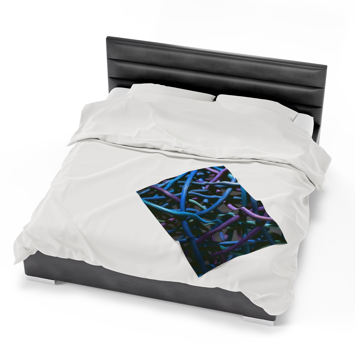 Greg and Carla Filippelli Cranberry Creek Baskets Purple/Blue Velveteen Plush Blanket - Image 22