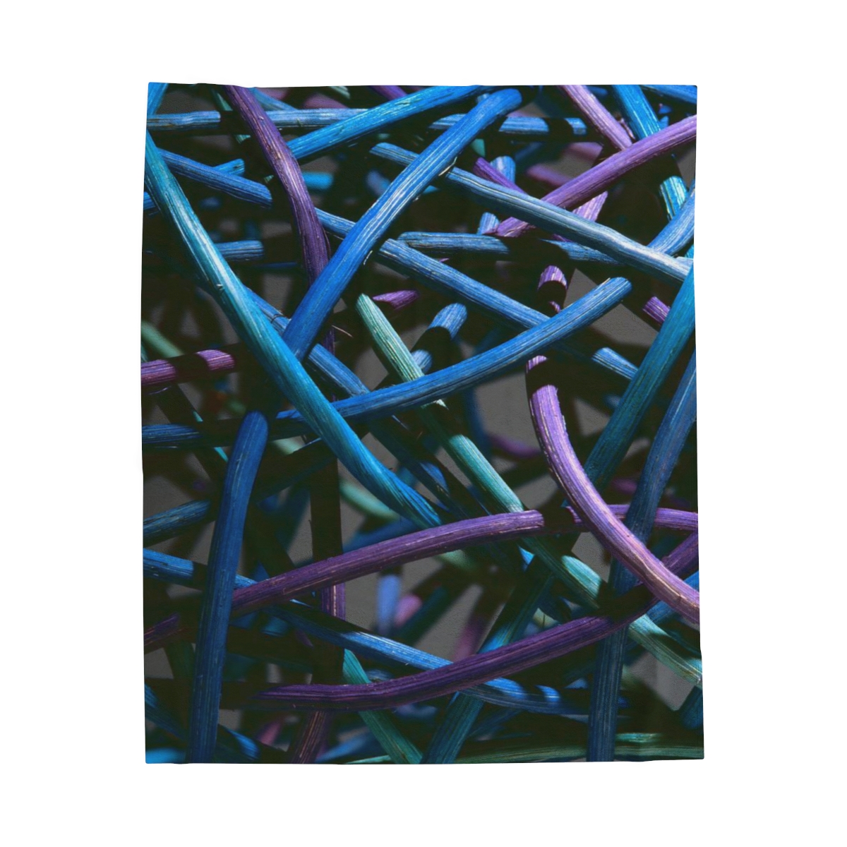 Greg and Carla Filippelli Cranberry Creek Baskets Purple/Blue Velveteen Plush Blanket - Image 17