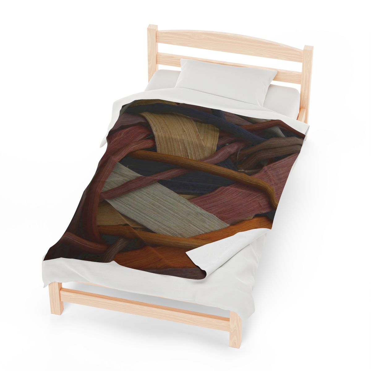 Greg and Carla Filippelli Cranberry Creek Baskets Earthtones Velveteen Plush Blanket - Image 13